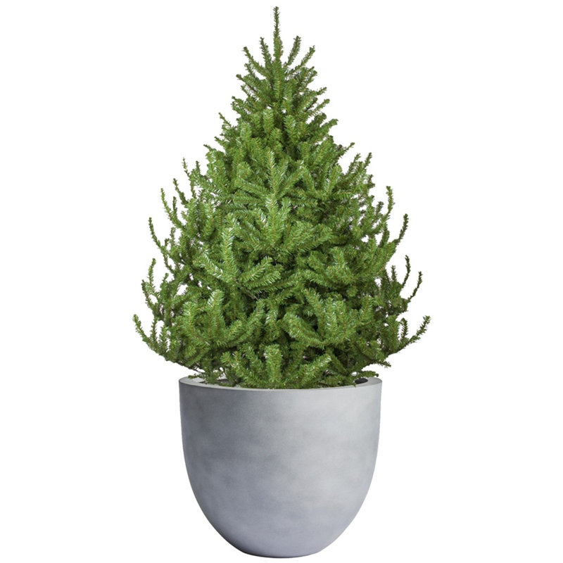 Dorlis Handmade Pot Planter, 15" H x 18" W x 18" D, Gray