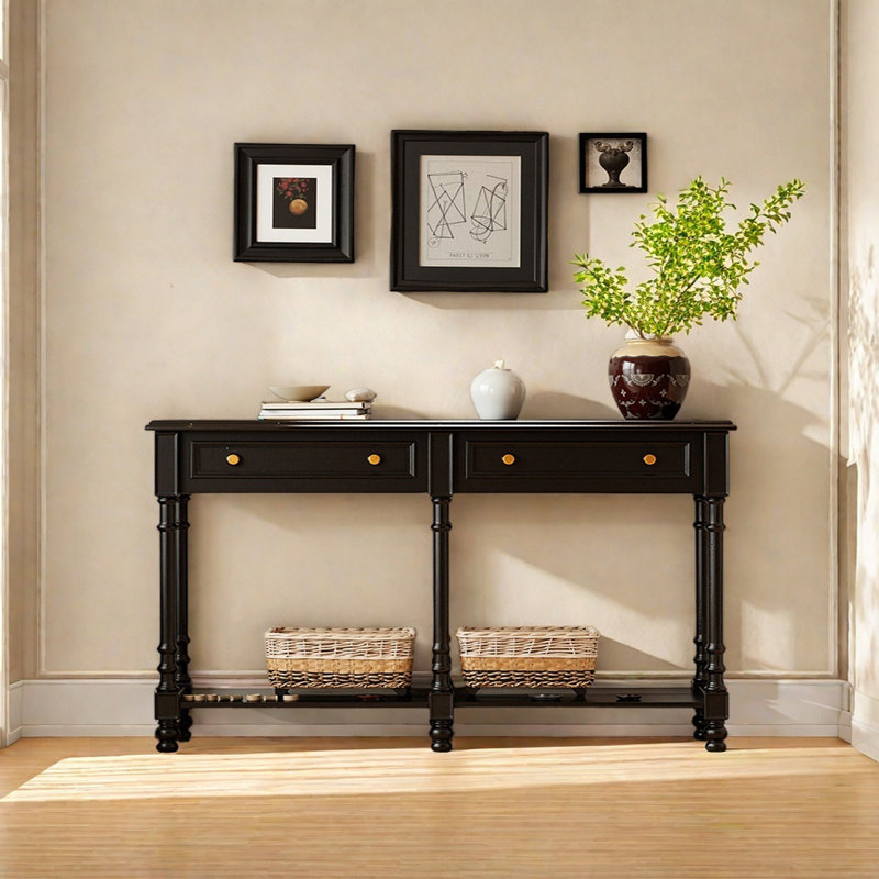 Retro Minimalist Console Table, 33.46" H x 51.18" W x 15.75" D