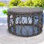 Tables de patio compactes, rotin gris, style bohème 32,5 pouces pour la maison de patio