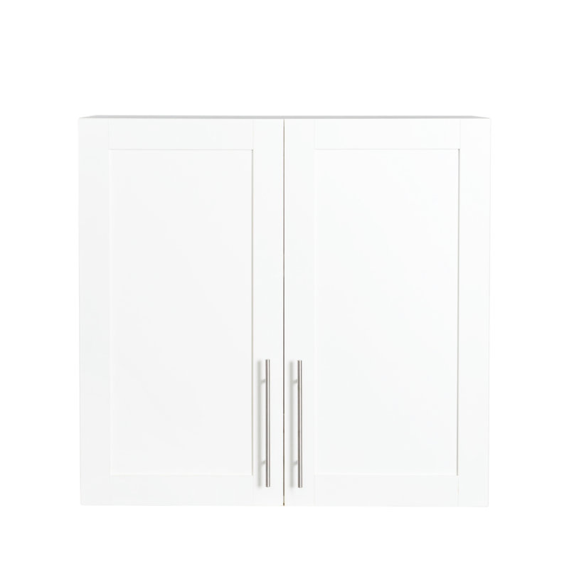 Unité de rangement blanche empilable de H 11,75 po x l 32,41 po Bettye - avec tablettes et cloisons amovibles