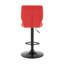 Tabouret de bar pivotant réglable en similicuir rouge
