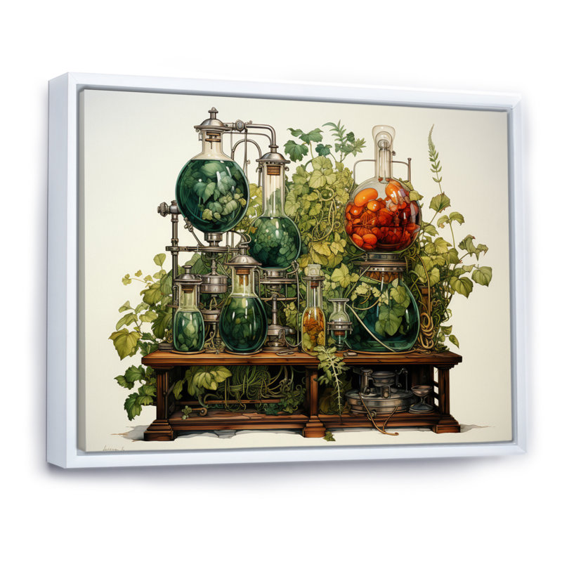 Laboratories Scientific Inquiry An II - Architecture Canvas Wall Art, H 12 po x l 20 po x P 1 po, Cadre flottant blanc