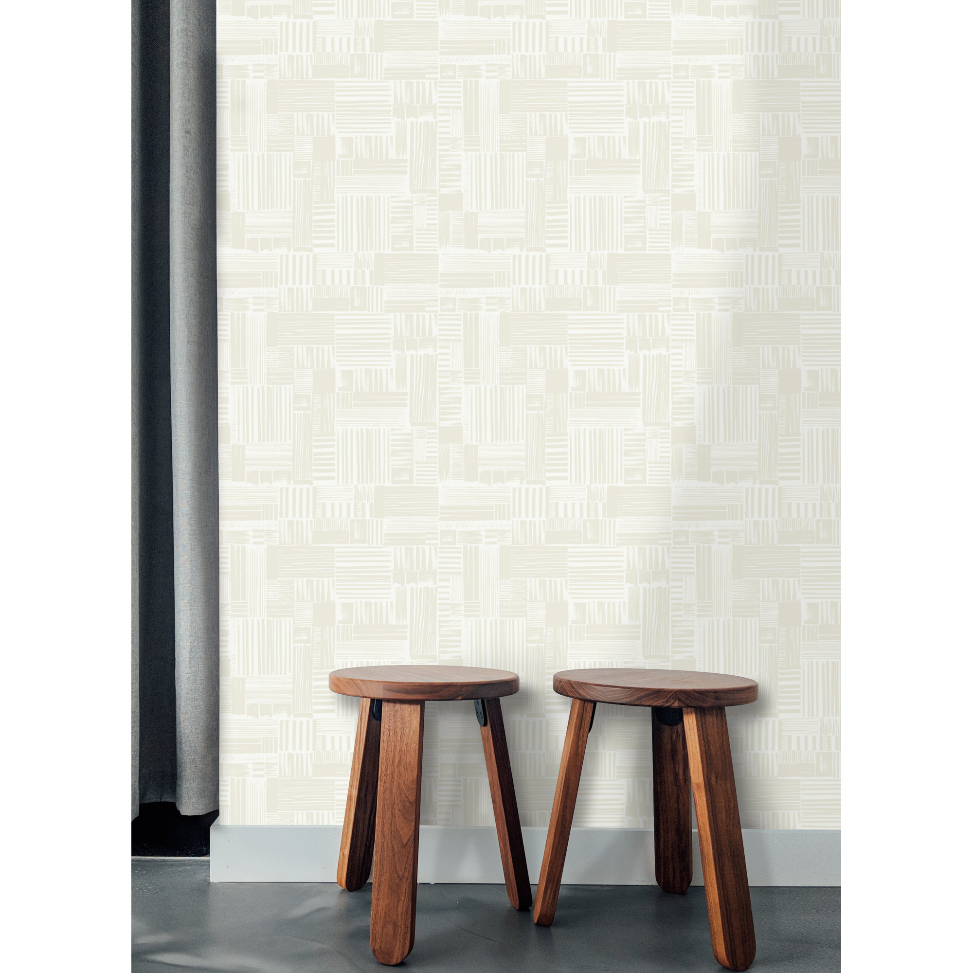 Yuki Osada Modern Geometric Wallpaper, Blush