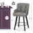 26''H Upholstered 360°Swivel Counter Height Bar Stools, Wood Legs Kitchen Island Chairs-2106507577-2106701520