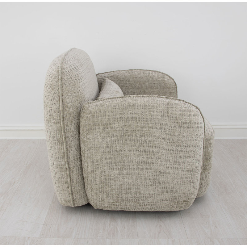 Dallas Swivel Chair, Soft Taupe Velvet