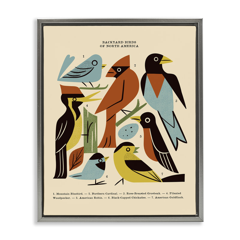 Cadre flottant arrière moderne Mid-Century, par Renea L. Thull, H 31 po x l 25 po, Cadre flottant gris lustré