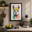 Whimsical Llama Portrait Modern - Wrapped Canvas-2038358607-2038358609