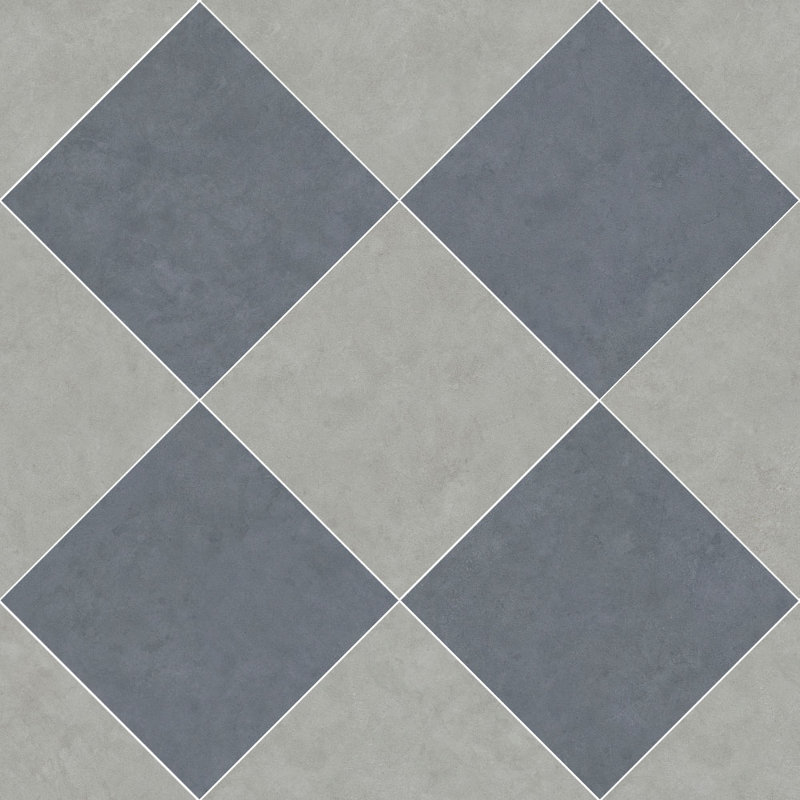 Lithos 12X12 Checkerboard Sage And Cobalto, Sage/Cobalto