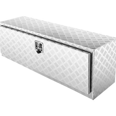 Boîte à outils 48 po 17 po 18 po, aluminium robuste, serrure et clés, loquet à poignée en T, garde les articles en aluminium