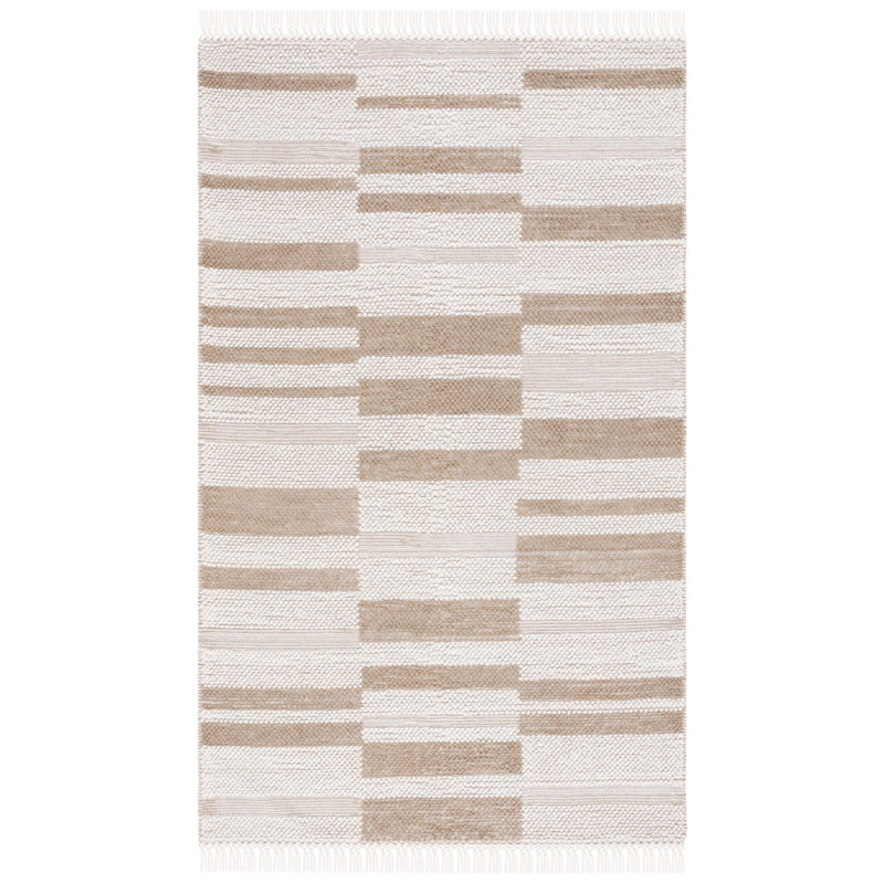 Tapis ivoire / brun clair Charvik, Rectangle 4 pi x 6 pi