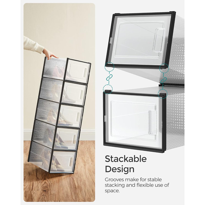1 Pair Stackable Shoe Storage Cabinet