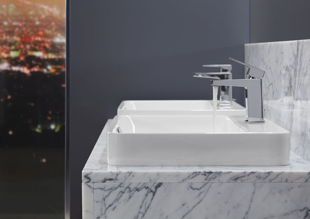 Vox® Vitreous China Rectangular Vessel Bathroom Sink with Overflow