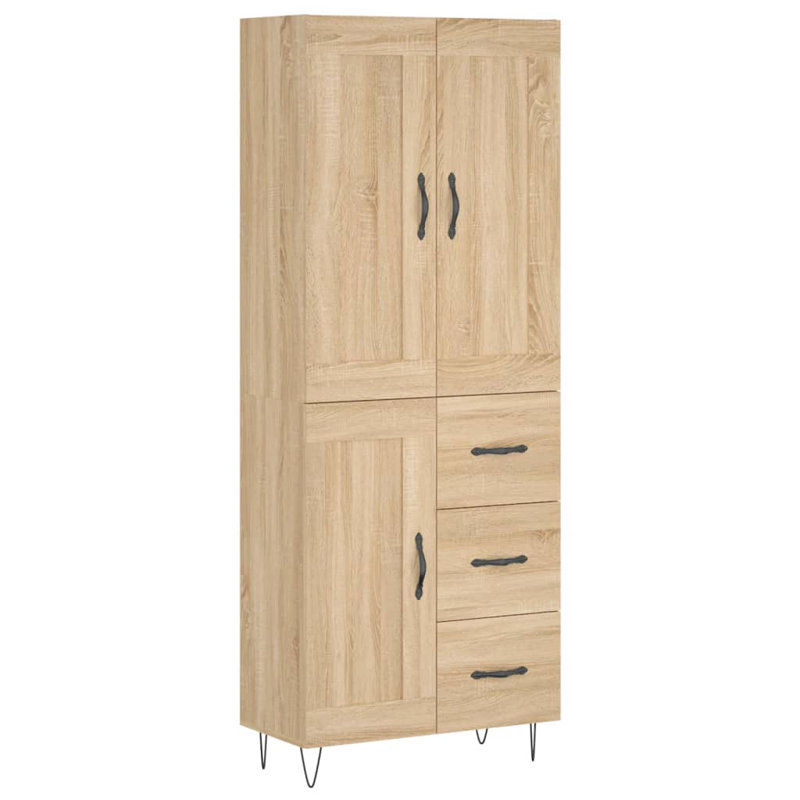 Binoche 69.5 Wide 3 Drawer, Sonoma Oak