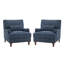 Chaises d'appoint rembourrées avec garniture cloutée Charney-455995675