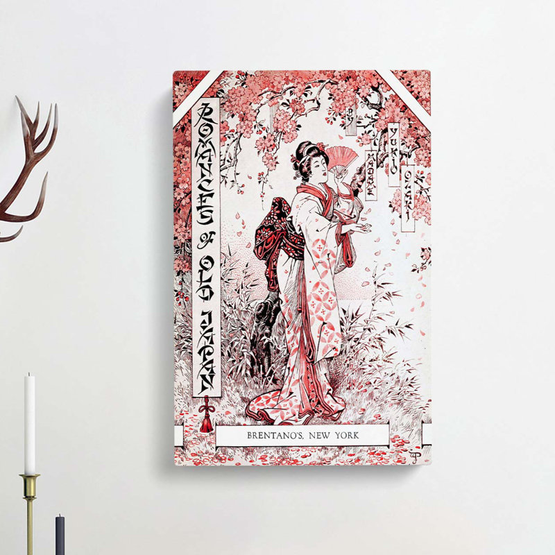 Woman Under The Cherry Blossom Tree - Wrapped Canvas, 60cm H x 40cm W x 3cm D