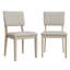 Chaises de salle à manger rembourrées de style Mid-Century avec pieds en bois lavé, ensemble de 2, combinant confort et style