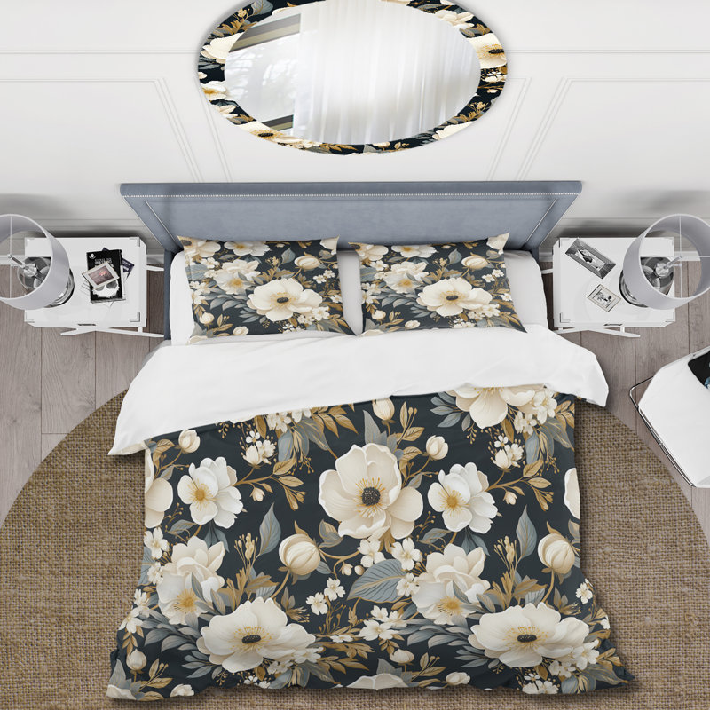 Ensemble de housse de couette Vintage Classic Beige Floral Paradise I - Floral