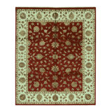 Dharma Hand Woven Silk and Wool Oriental Area Rug
