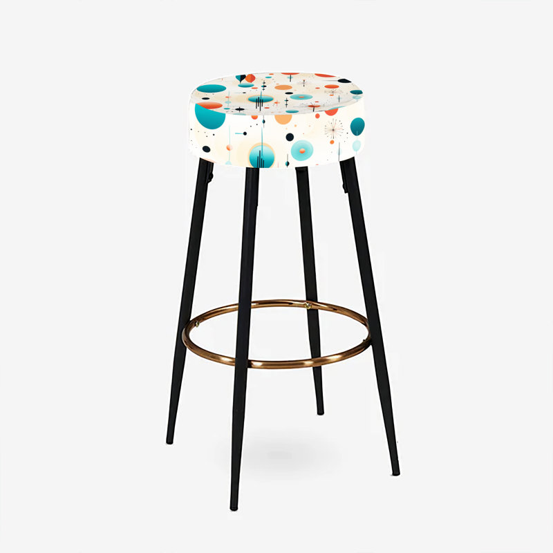 Ensemble de 2 tabourets de bar Mid-Century Atomic Age Modern Fusion