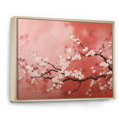 Fleur de cerisier rose et blanc 3 - Art mural cerise