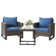 Nazime Wicker 2 - Person Patio Conversation Sets with Cushions