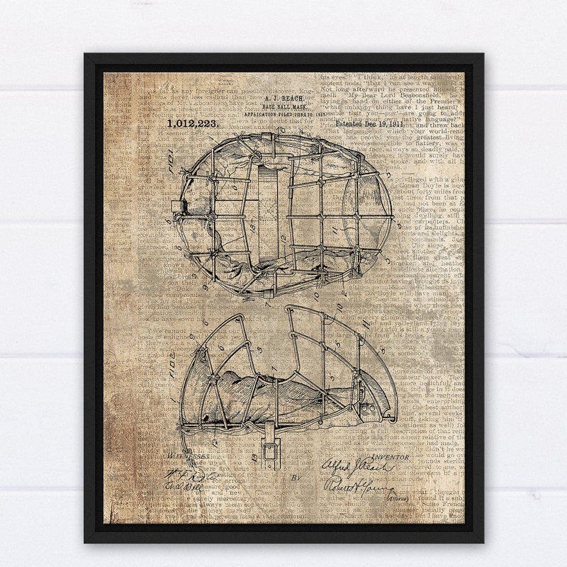 « baseball mask reart », impression sur toile