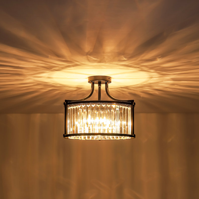 Plafonnier encastré en cristal 4 lumières