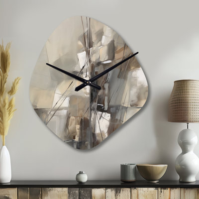 Horloge murale abstraite à formes abstraites I - nébuleuse