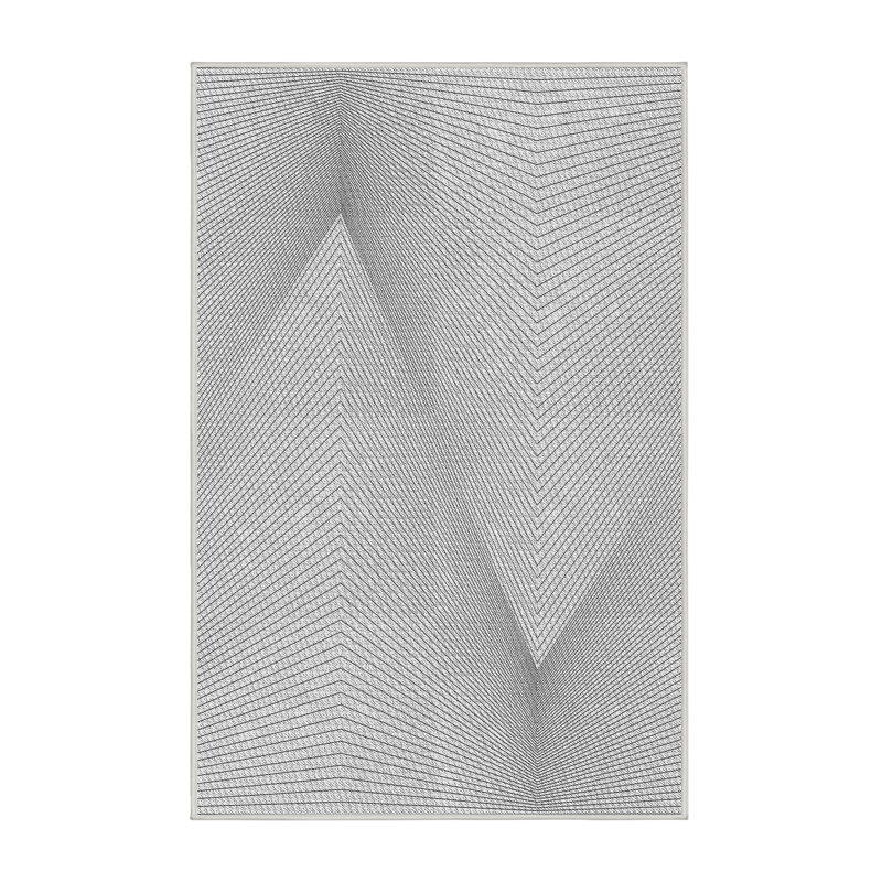 Tapis décoratif beige floral, Rectangle 4 pi x 6 pi
