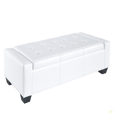Rangement rectangulaire en similicuir capitonné