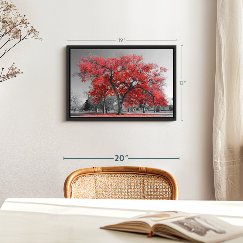 " Red Tree ", 19" H x 13" W