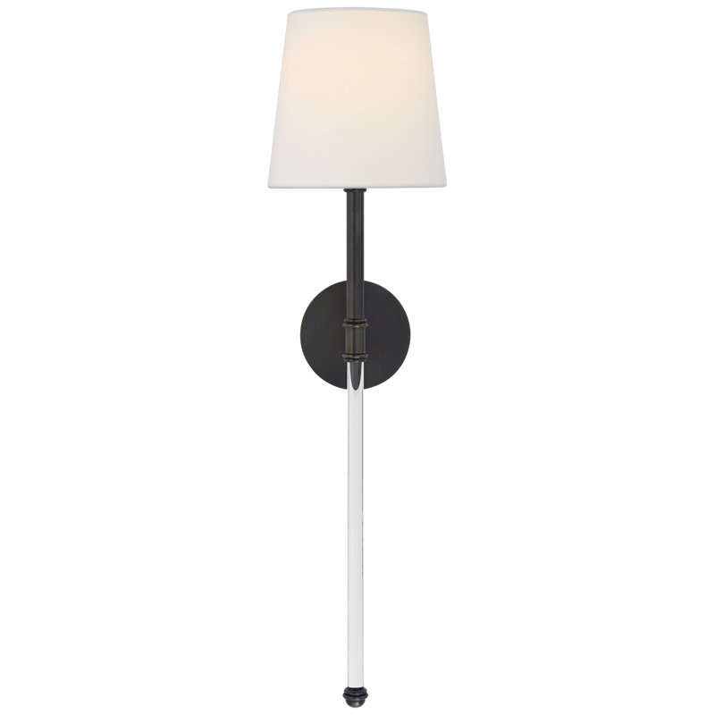 Suzanne Kasler Camille Large Tail Sconce, Bronze, Fabric