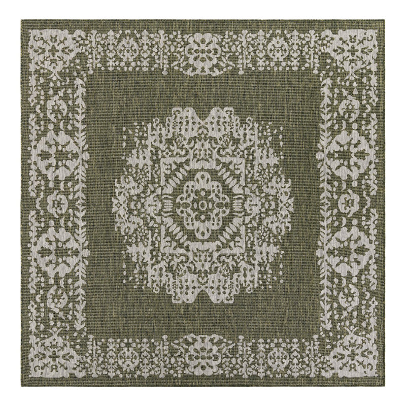 Cowie Green/Gray Rug, Square 13'1"