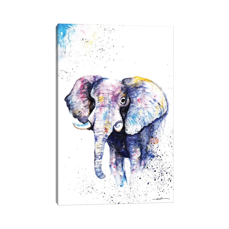 Elephant Never Forgets by BebesArts - Wrapped Canvas Gallery-Wrapped Canvas Giclée, 20.32 cm H x 30.48 cm W, Wrapped Canvas