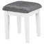 Ensemble coiffeuse Elijah blanc et gris foncé avec éclairage et tabouret