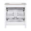 Meuble-lavabo de 30 po avec lavabo en céramique, 2 portes et tablette de style blanc moderne, porte à fermeture douce, armoire de 30 po de fabrication ferme-742227365