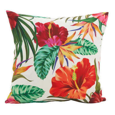 Tahiti Collection Floral Throw Pillow