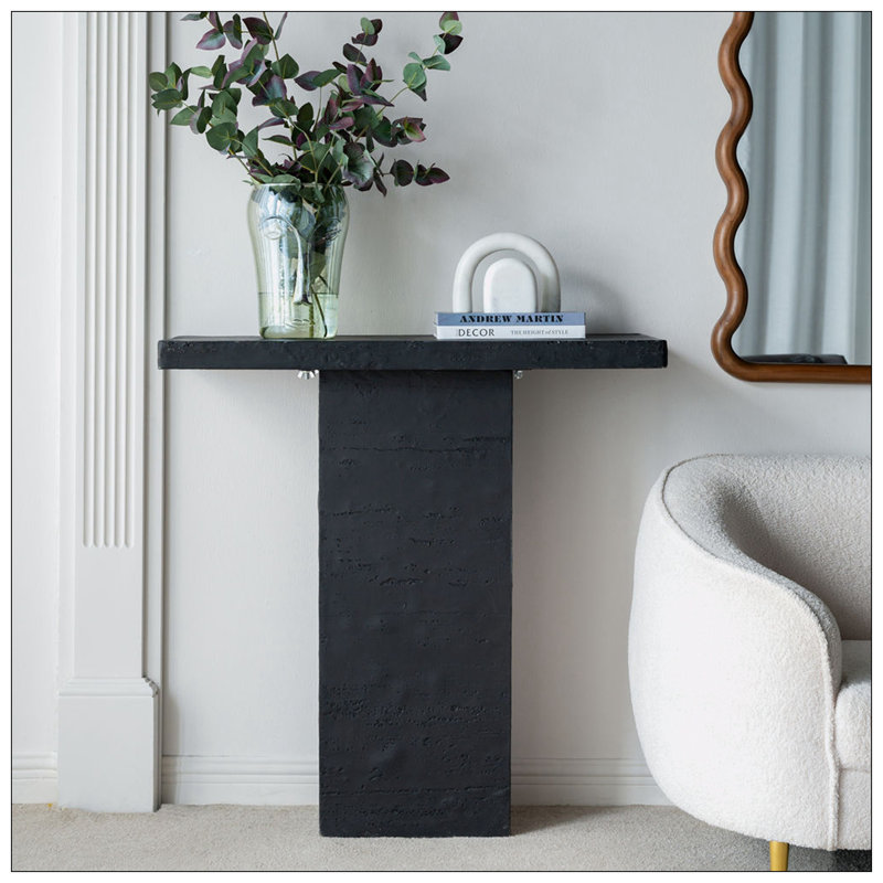 Mario Stone Top Single Coffee Table, Black