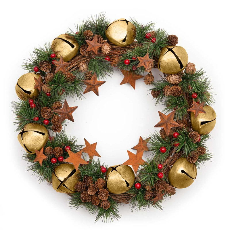 Faux PVC 15.74cm Christmas Wreath, Gold