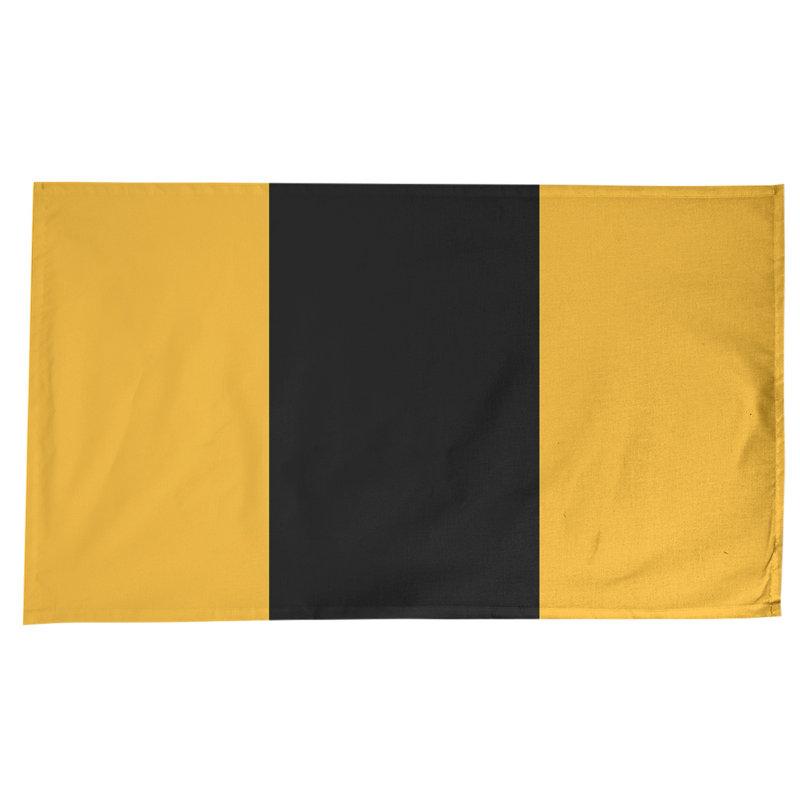 Boston Table Runner, Boston,Yellow/Black/Yellow, 102" x 58", Cotton Blend