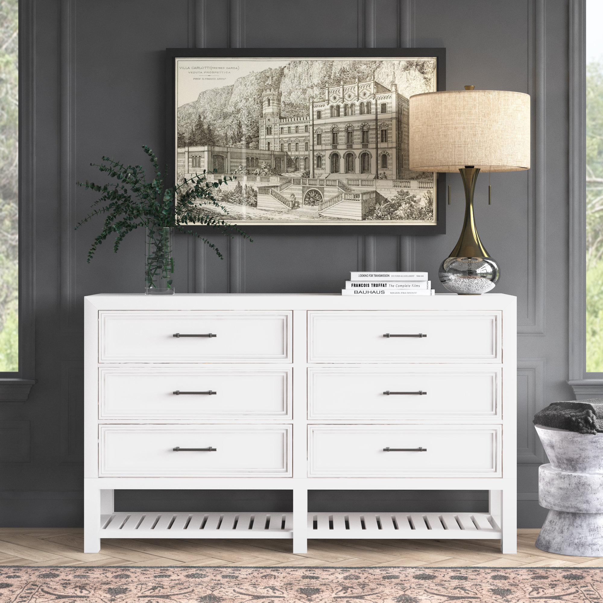 Gracie Oaks Zyria 6 Drawer 64" W Double Dresser & Reviews Wayfair Canada