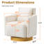 Fauteuil d'appoint pivotant en velours avec coussin-359376567