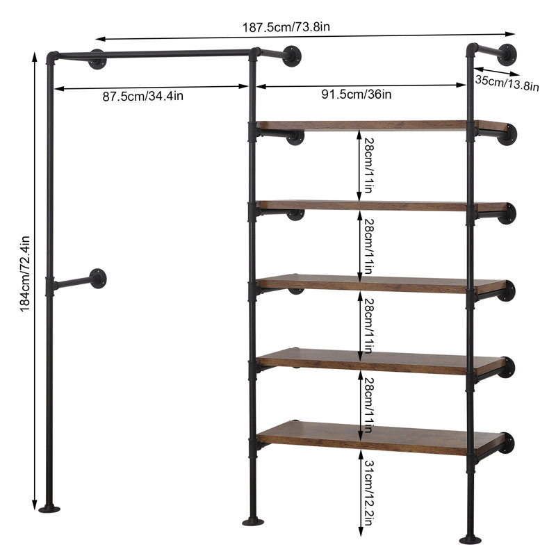 Aarolyn 187.5cm Clothing Rack