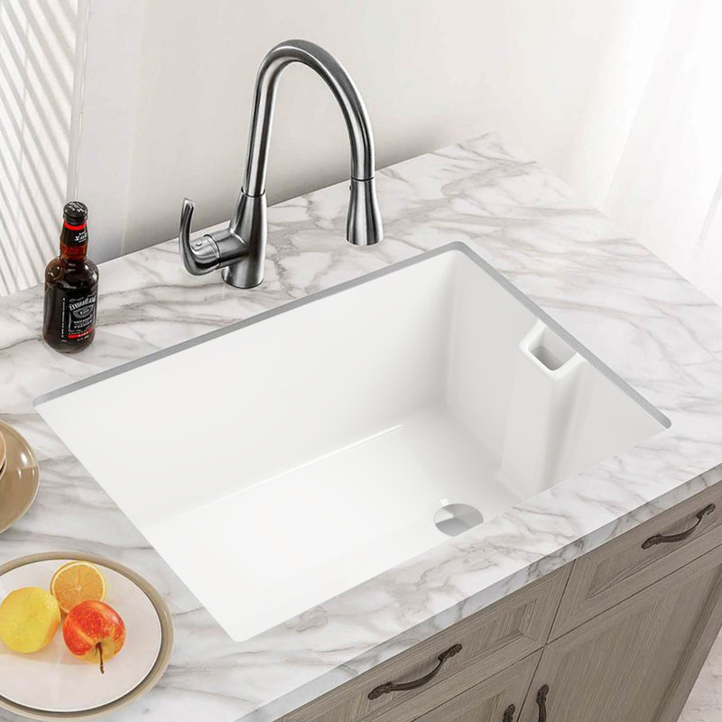 23.63'' L Single Bowl Fireclay Kitchen Sink