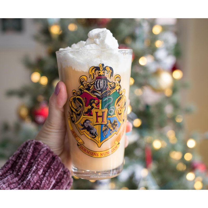 Ensemble de grandes tasses en verre et plate-forme 9 3/4 Harry Potter Poudlard