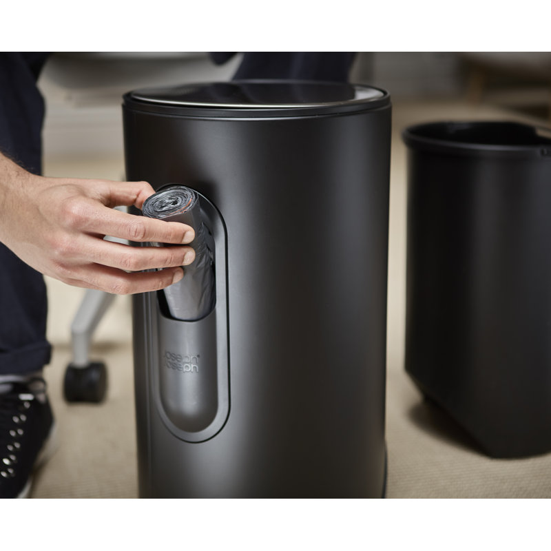 Joseph Joseph Arc 30-liter Slimline Pedal Trash Can, 2.6, Black