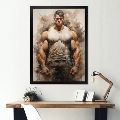 Musculation The Titans Pose - Sports Wall Art Living Room