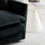 2 canapé de salon - revêtement en chenille noire avec 4 coussins, structure en bois massif, tissu respirant, assise confortable recouverte d'un support, tissu, assise