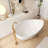 63''Wavy Solid Surface Bathtub, Freestanding Soaking Bathtub-111987435