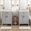 Meuble-lavabo moderne de 48 pouces avec lavabo en céramique, portes à fermeture en douceur, tiroir rabattable, tablettes de porte à double couche, solution de rangement élégante-126319900-126319902